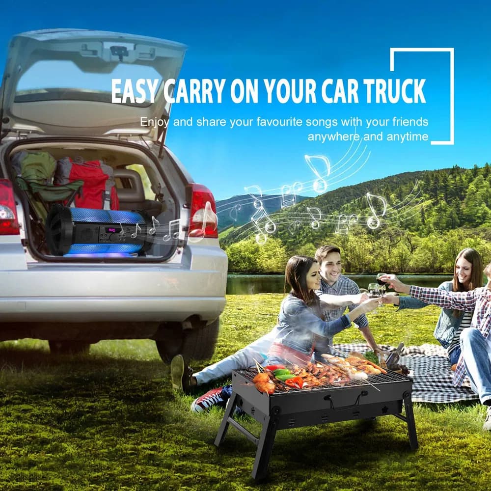 Portable Foldable Charcoal BBQ Grill for Camping
