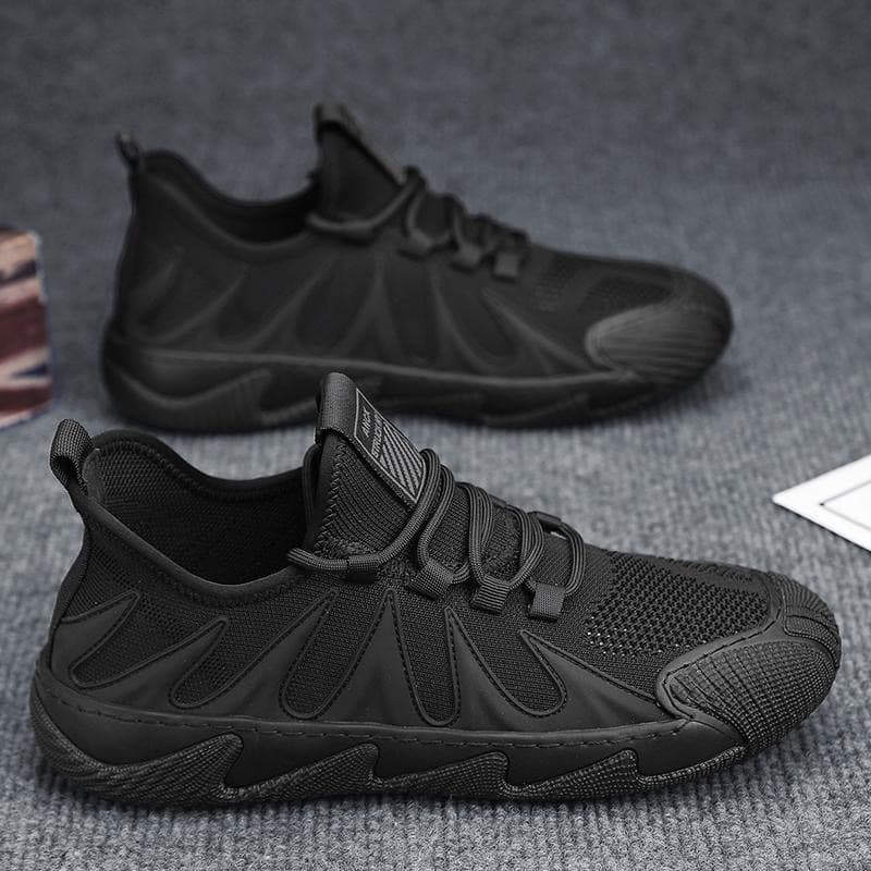 Men's Breathable Mesh Lace-Up Non-Slip Sneakers