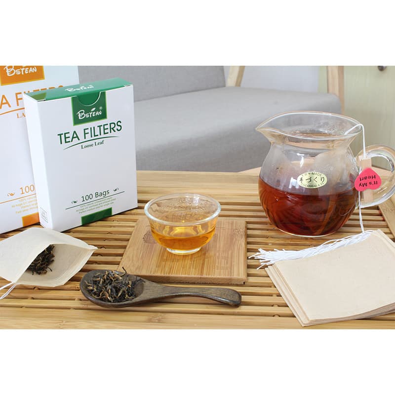 200 PCS Tea Filter Bags,Disposable Tea Infuser Drawstring Loose Leaf Tea With Natural Unbleached Paper And Free Clip
